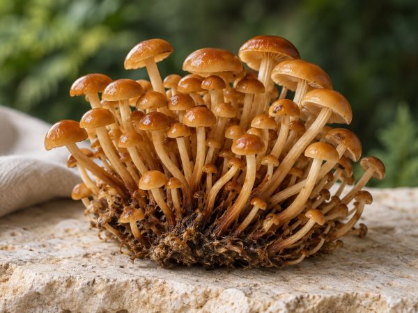 Goldene Enoki – KI-generiertes Sortenbild