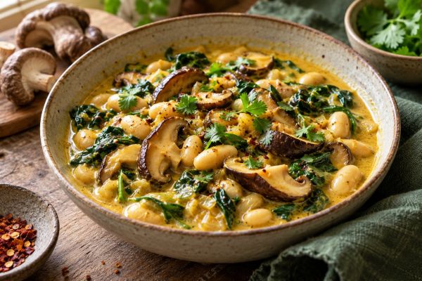 Bohnen-Shiitake-Curry – KI-generierter Serviervorschlag
